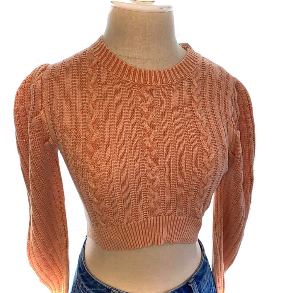 NWT Urban Outfitters Cropped Cable Knit Sweater